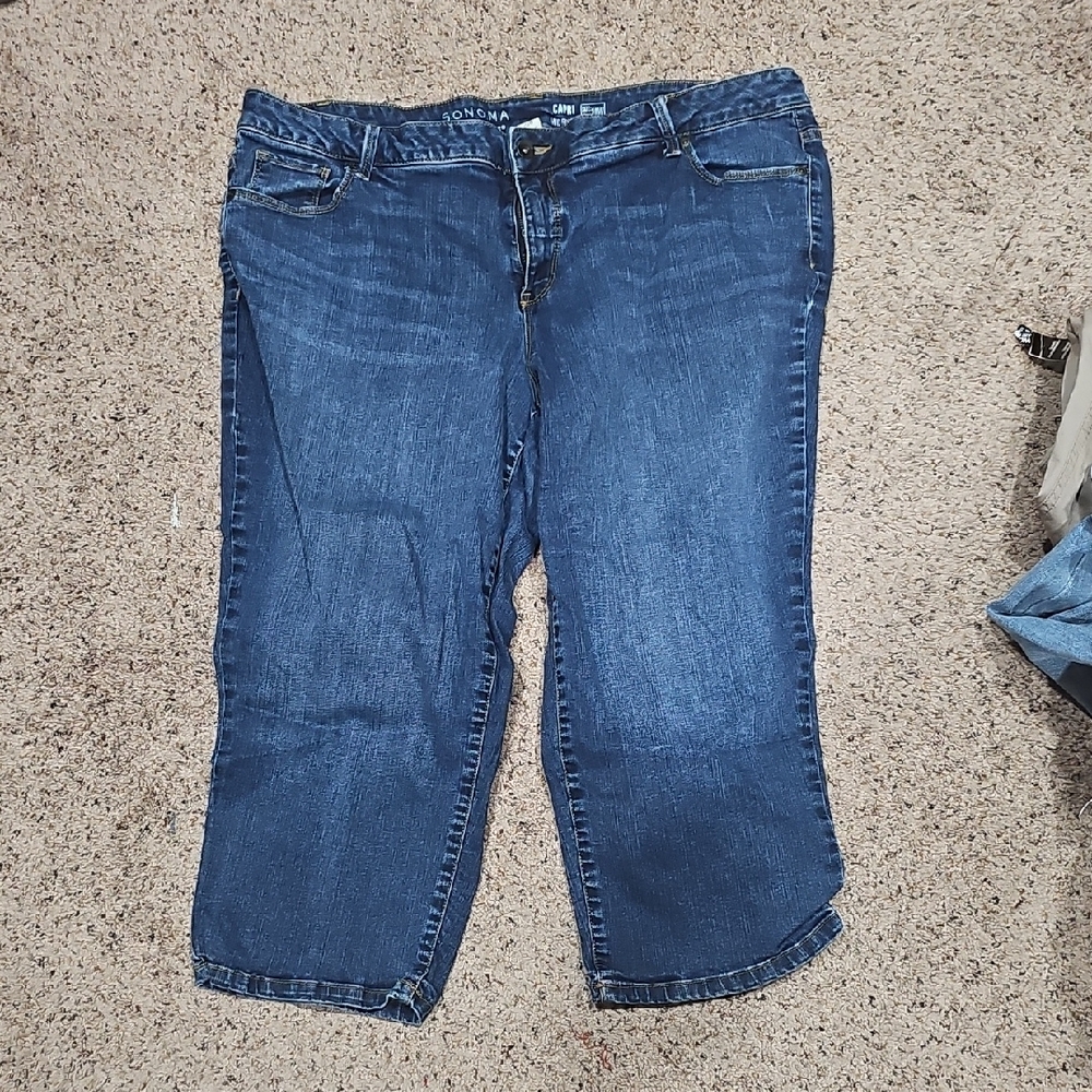 Sonoma Women's Dark Blue Capri Jeans